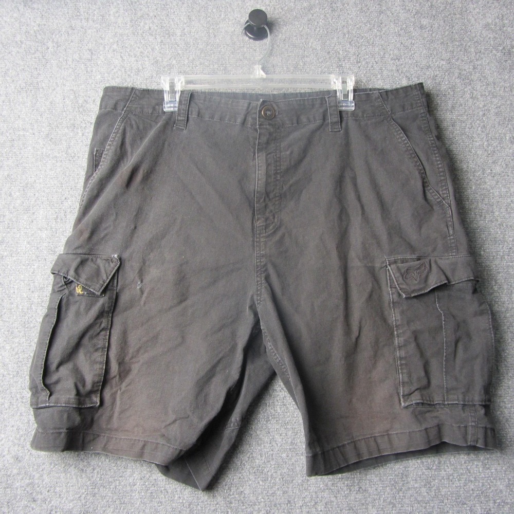 Fox Racing Cycling Cargo Shorts Mens 40 Gray Cotton Stretch 9 In Casual Pockets‎